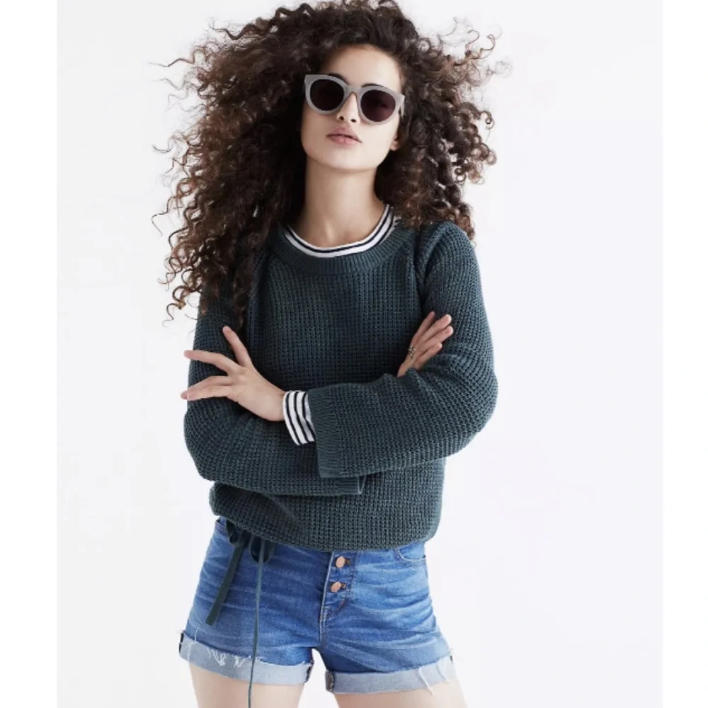 Madewell Wafflestitch Drawstring Sweater